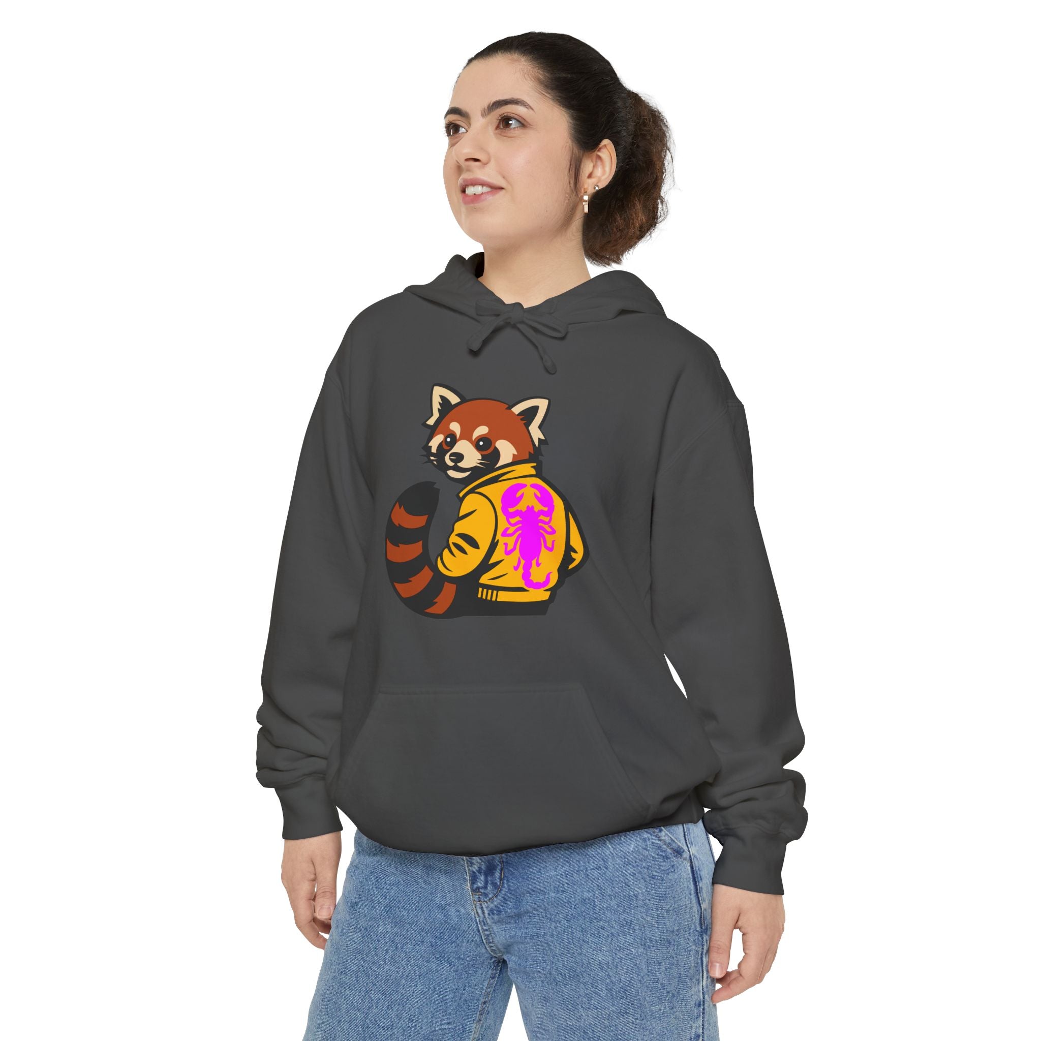 Red Panda Jacket Hoodie — Cute Retro Animal Graphic Pullover